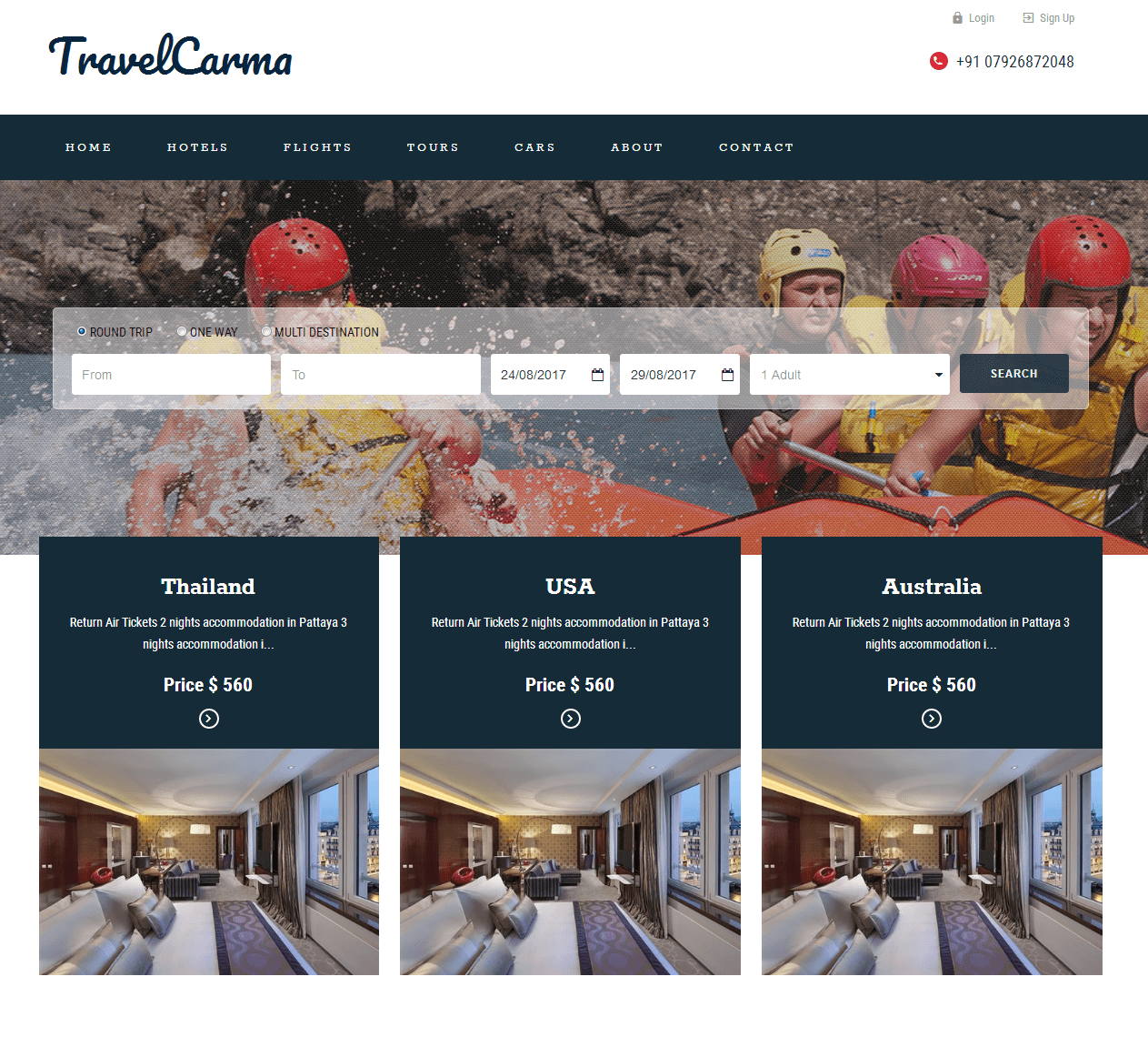 TravelCarma Package Booking System