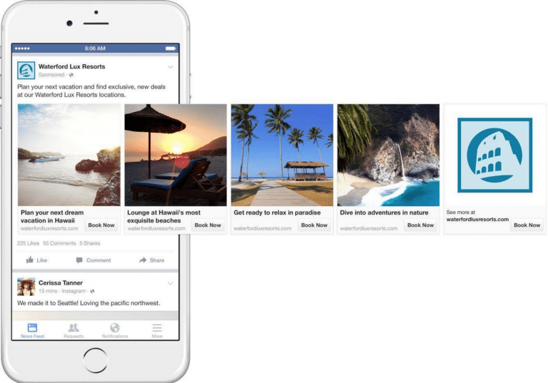 Facebook Trip Consideration TravelCarma