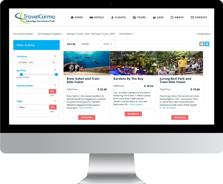 TravelCarma Activity Booking System