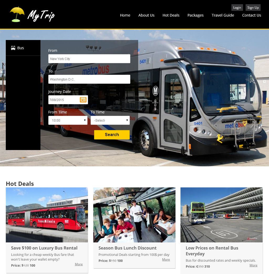 online travel agent bus